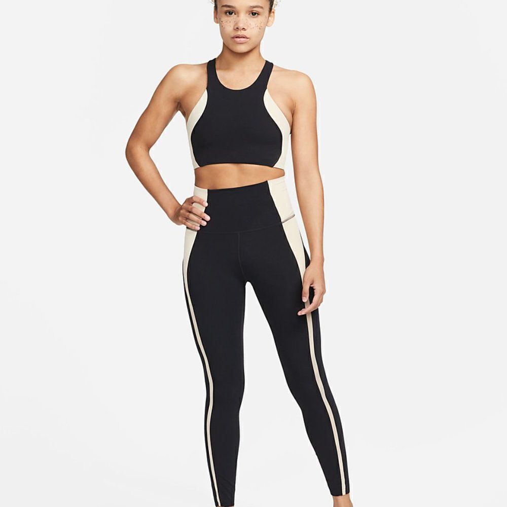 Nike Yoga Luxe Tight Fit High Rise Women's Black 7/8 Length Leggings plu…